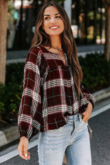 Weekend Moments Plaid Long Sleeve Top - 4 Colors