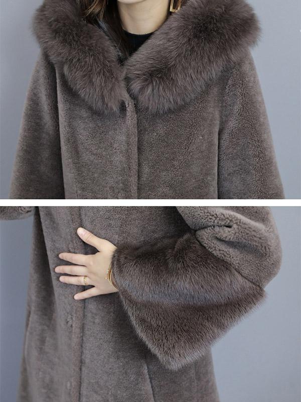 Casual Fur Split-Joint Outwears