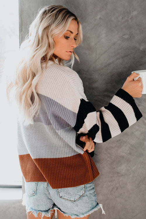 Good Vibes Multi Striped Knit Sweater - 2 Colors