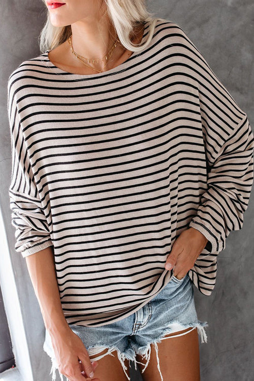 Always Lovely Stiped Casual Knit Top - 2 Colors