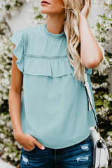 Naturally Beautiful Ruffled Short Sleeve Top - 5 Colors