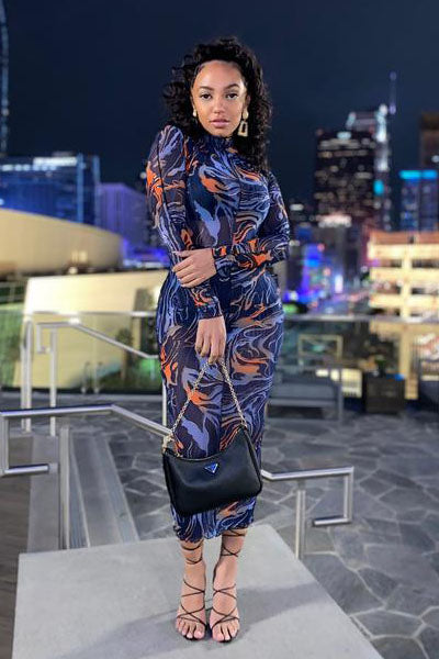 Nina Long Sleeve  Midi Dress