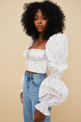 Floral Cropped Corset Top