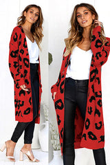 Chancery Leopard Print Knit Sweater Coat - 8 Colors