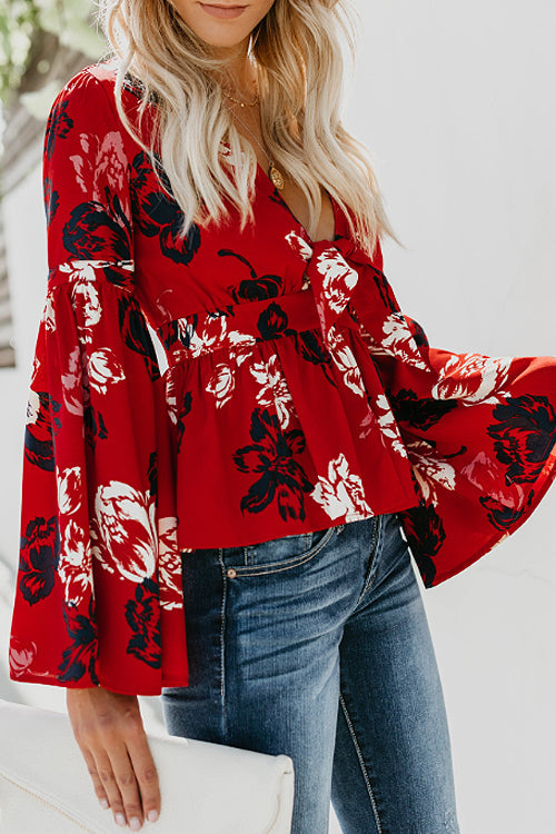 Rochelle Floral Print Long Sleeve Blouse - 3 Colors