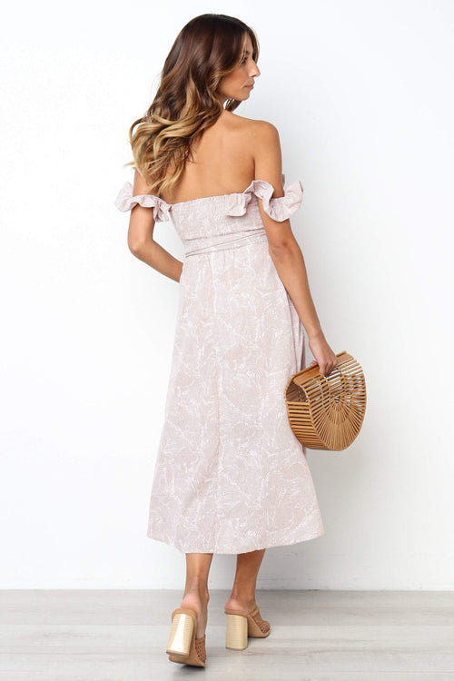 Beautiful Day Ruffle Shoulder Button-Up Midi Dress - 6 Colors