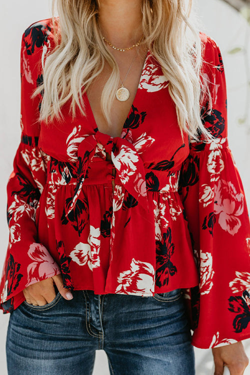 Rochelle Floral Print Long Sleeve Blouse - 3 Colors