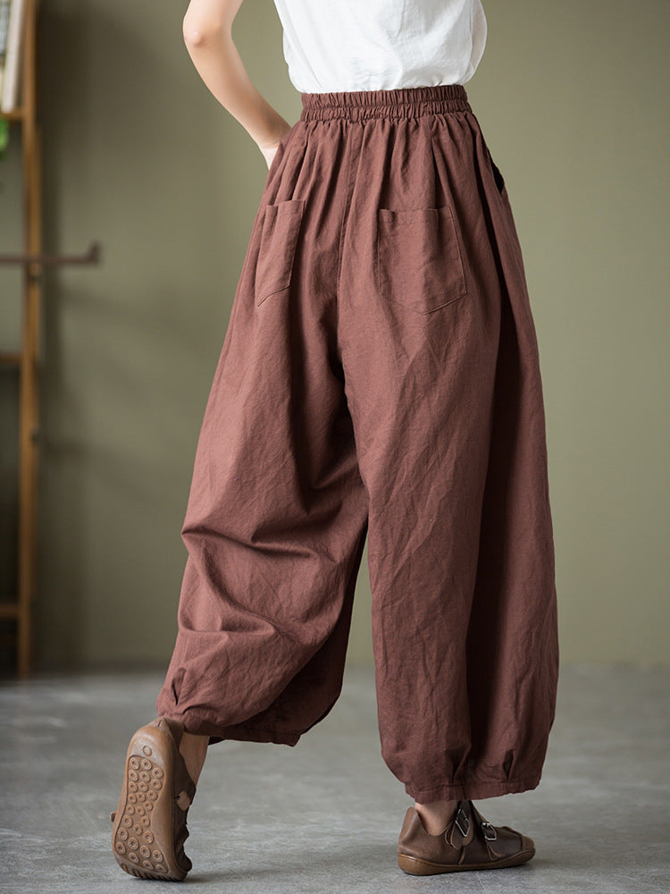 Women's Elastic Waist Loose Casual Pants