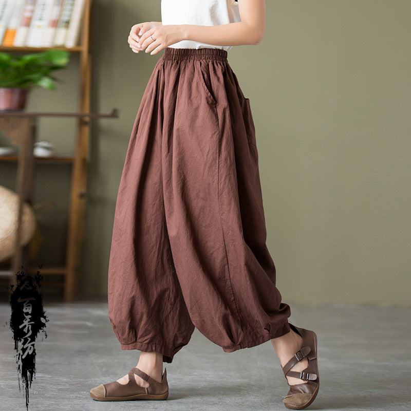 Women's Elastic Waist Loose Casual Pants