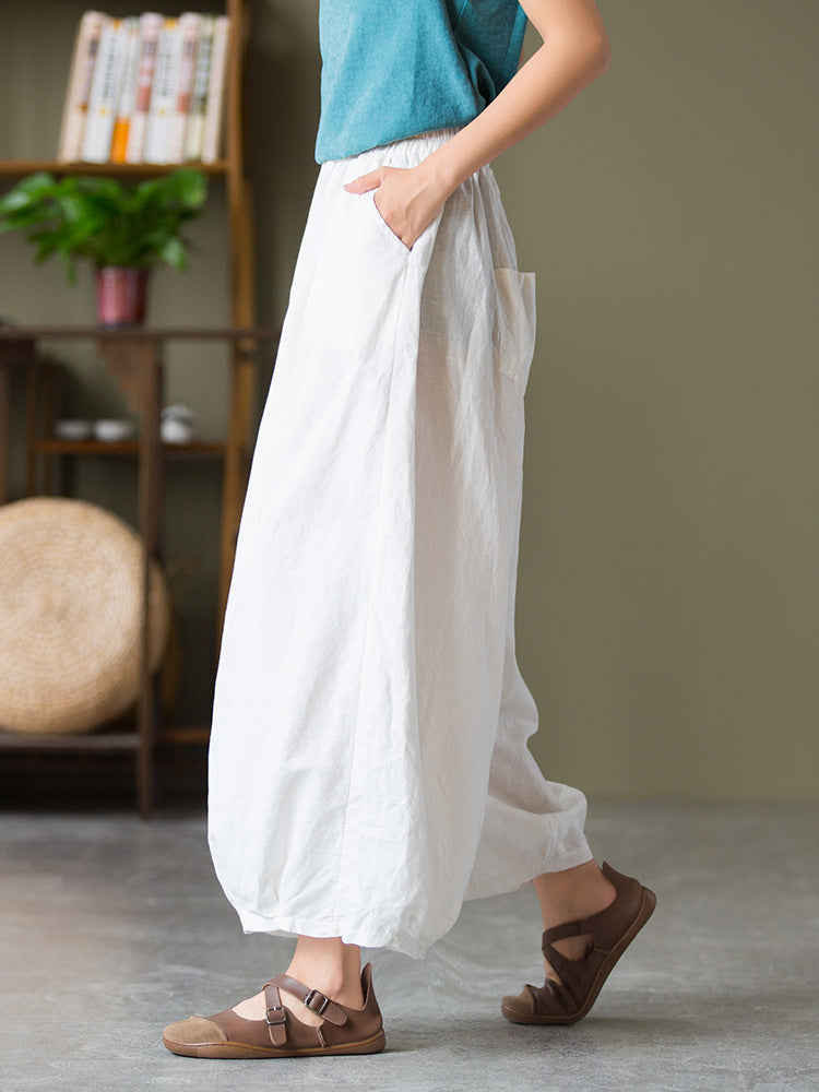 Women's Elastic Waist Loose Casual Pants