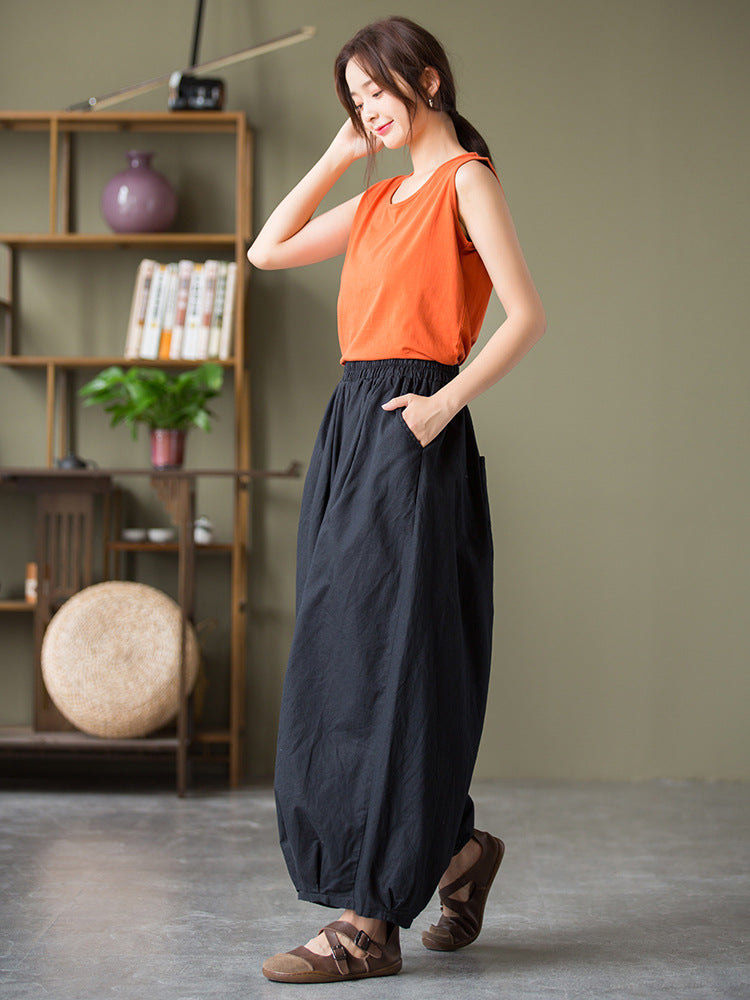 Women's Elastic Waist Loose Casual Pants