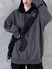 Casual Color-Block Hooded Sweatshirt