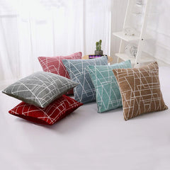 Geometric Line Print Pillowcase