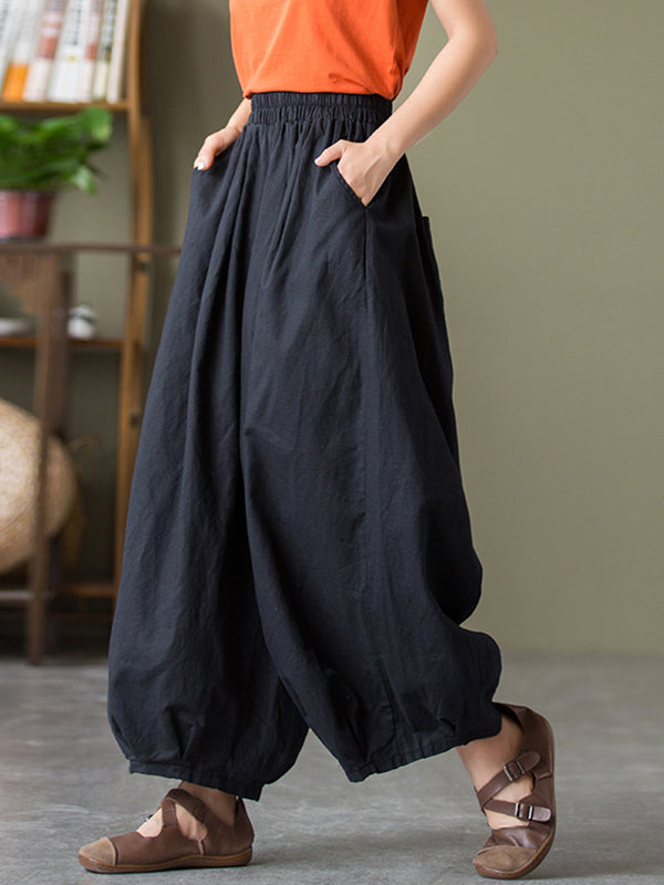 Women's Elastic Waist Loose Casual Pants